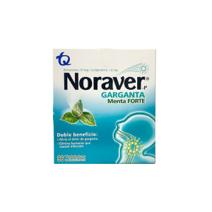 NORAVER GARGANTA MENTA FORTE CAJA x 96 TABLETAS 